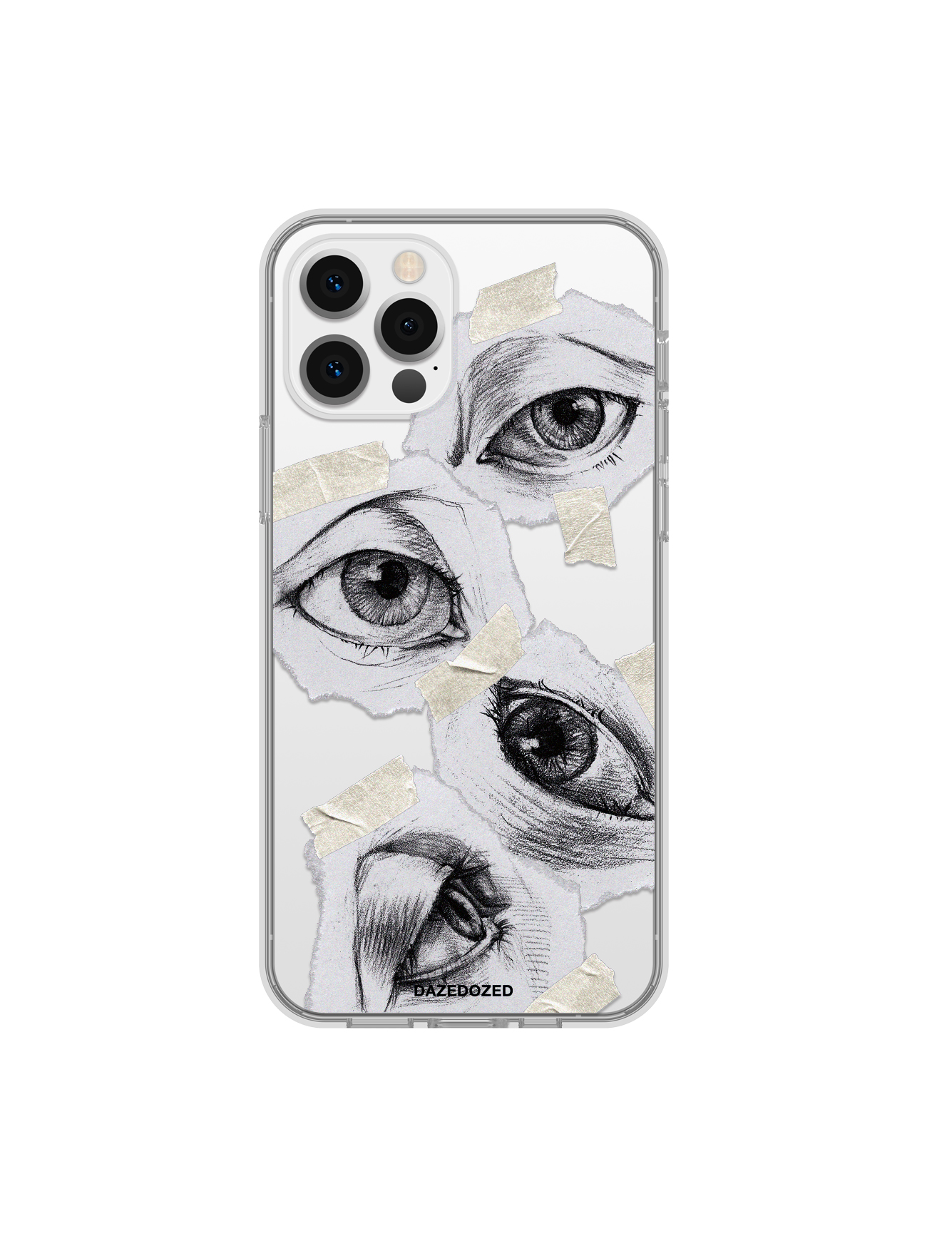 Eye Drawing On Pieces Of Paper Phone Case