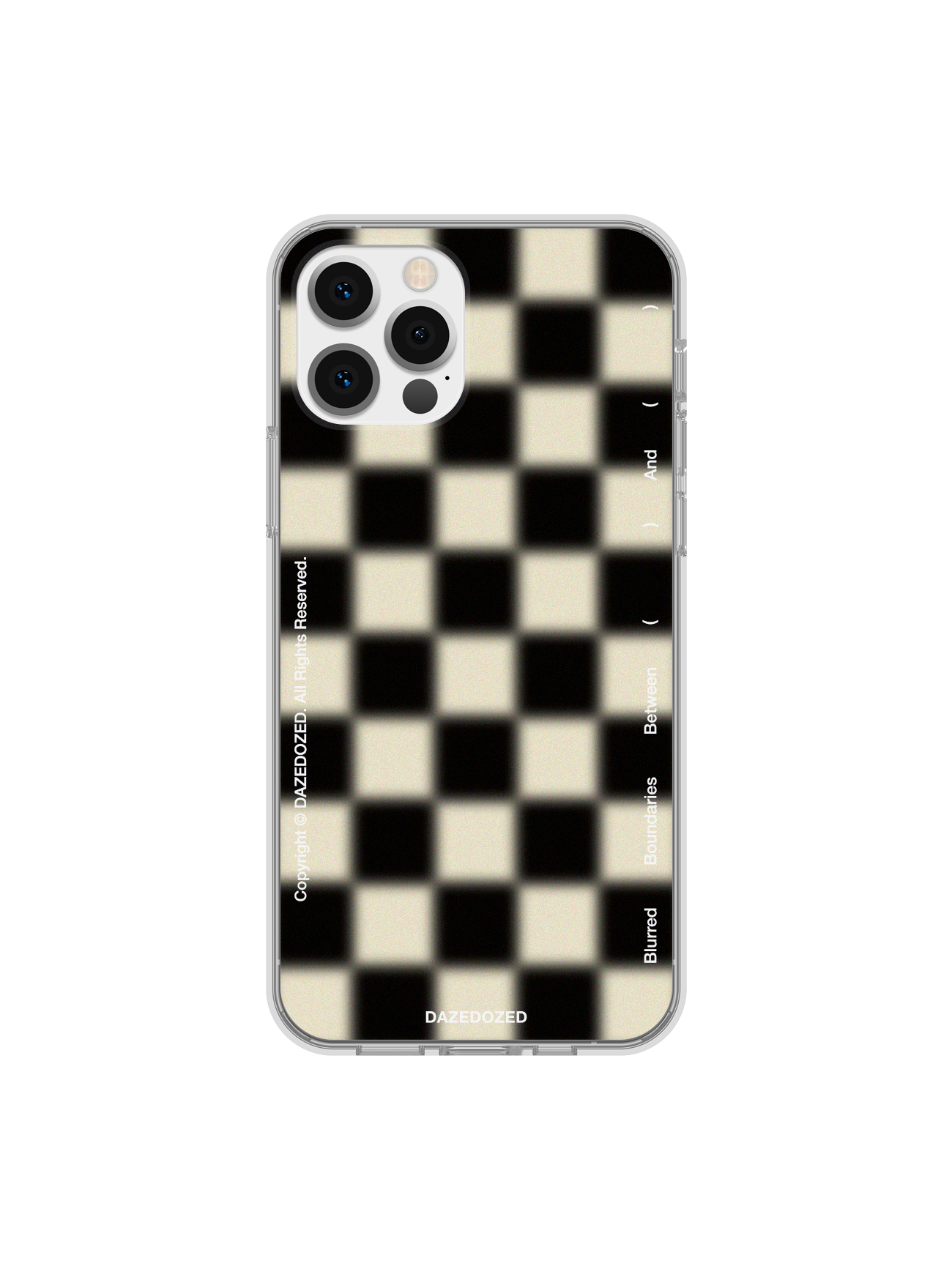 Blurred Checkerboard Phone Case, Beige